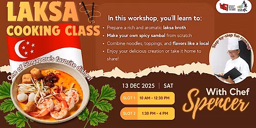 Laksa Cooking Workshop: Make Singapore\u2019s Favourite Dish & Sambal