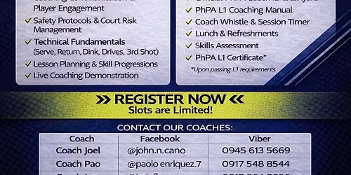 Philippine Pickleball Academy L1 Certification Program