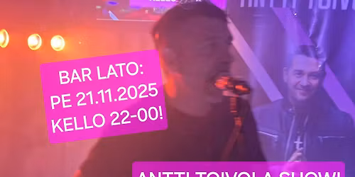Live-musaa\/Antti Toivola Bar Ladossa Pe 21.11.2025. kello 22-00