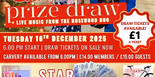 Christmas Prize Draw - Carvery and live music