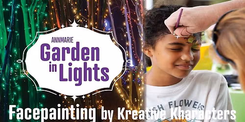 Face Painting at Annmarie Garden in Lights