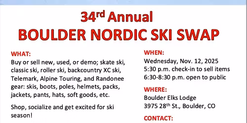 Boulder Nordic Ski Swap