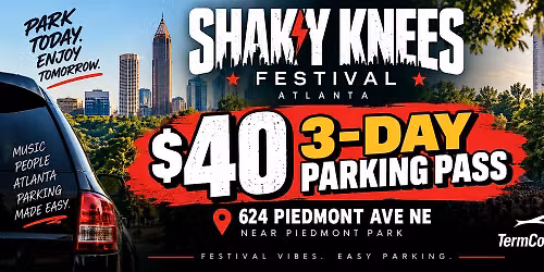 Shaky Knees 3-Day Parking Pass | September 18\u201320
