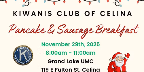 Celina Kiwanis Pancake & Sausage Breakfast + Santa