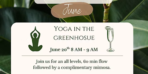 Yoga in the Greenhouse at Logan's Garden Shop