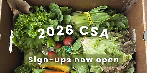 2026 Summer CSA Begins