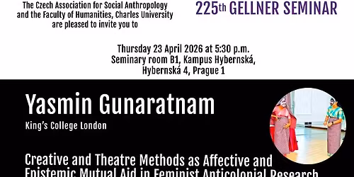 225. Gellner Seminar \u2013 Yasmin Gunaratnam (April 23)