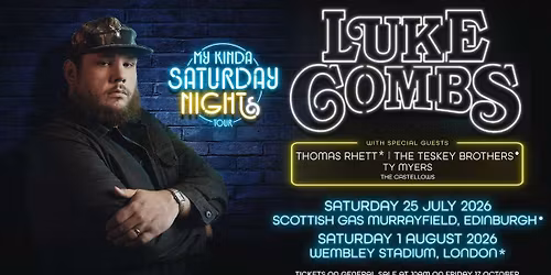 Luke Combs Edinburgh Tickets