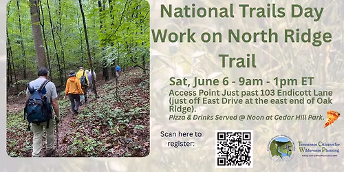 National Trails Day Work on North Ridge Trail \u2013 Saturday, June 6