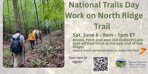 National Trails Day Work on North Ridge Trail \u2013 Saturday, June 6