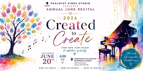 Annual June Recital 2026- Created to Create