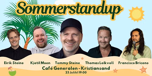 SOMMERSTANDUP P\u00c5 CAFE GENERALEN \u2013 HEADLINER TOMMY STEINE