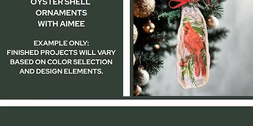 Oyster Shell Ornaments - Set of 3