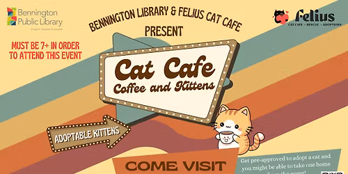 Felius Cat Cafe at the Bennington Library