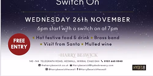 Harry Beswick Christmas Tree Light Switch On