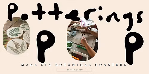 Potterings Workshop Make Six Botanical Coasters & Holder