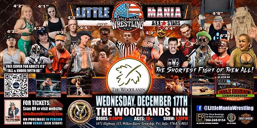Wilkes-Barre, PA - Little Mania Mini Wrestling @The Woodlands Inn
