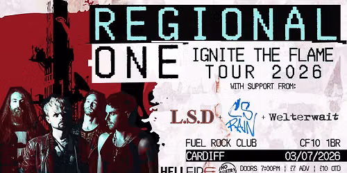 REGIONAL ONE + Skank Diva + Welterwait - CARDIFF - Fuel Rock Club