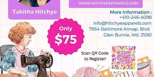 2 Hour Sewing Workshop: Sewing Machine Basics!