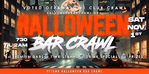 Ottawa Halloween Bar Crawl 2025 | Saturday, November 1st