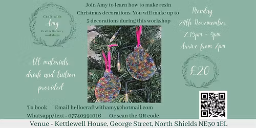 Resin bauble making workshop - Craft with Amy
