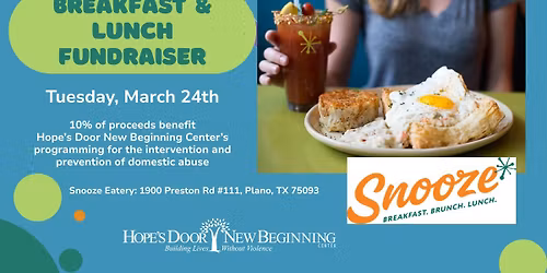 Breakfast & Lunch Fundraiser at Snooze Eatery (Plano)