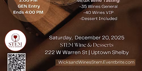 Wicks & Wines Winter Soiree- Wine Tasting