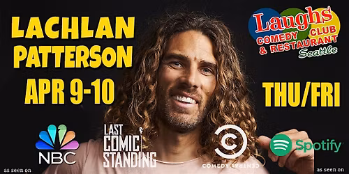 Comedy Show: Lachlan Patterson at Laughs Comedy Club Seattle