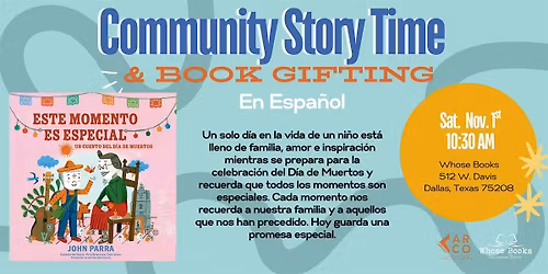 Community Story Time & Book Gifting En Espa\u00f1ol