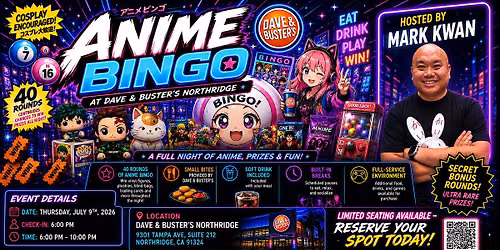 ANIME BIG PRIZE BINGO with host Mark Kwan