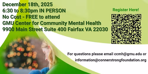 Holidays and Grief - IN PERSON Workshop with GMU CCMH