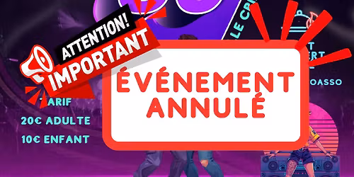 ANNULATION - Soir\u00e9e 80 APE des Dunes d'Oye - 3\u00e8me \u00e9dition