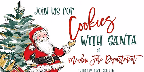 Cookies with Santa at Meadow Fire Department