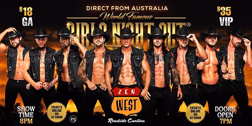 Sep 4th: Baltimore, MD - GIRLS NIGHT OUT\u00ae AUSTRALIAN TAKEOVER at Zen West