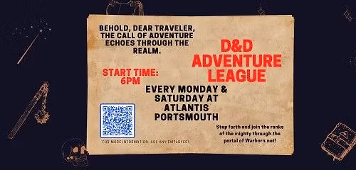 D&D Adventure League - Atlantis Portsmouth
