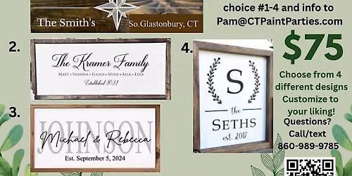 Last Name Wooden Sign Workshop