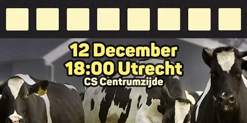 Protest en filmscreening tegen de dier industrie