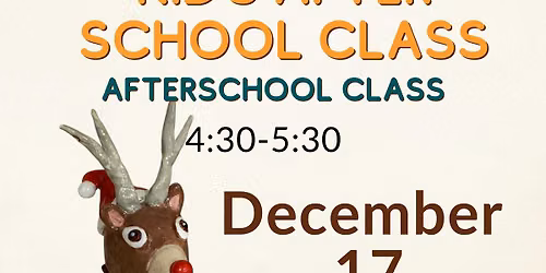 Kid\u2019s After School Class - Clay Reindeer Bobble Head