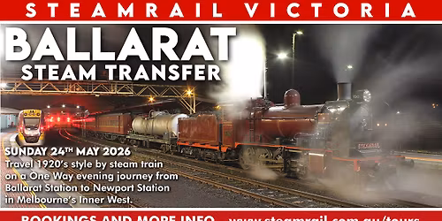Ballarat to Melbourne Transfer - Sunday 24th May 2026