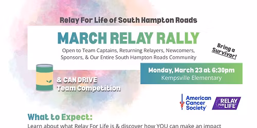 March Relay Rally | Relay For Life of South Hampton Roads
