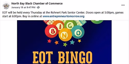 Thursday Night Bingo!