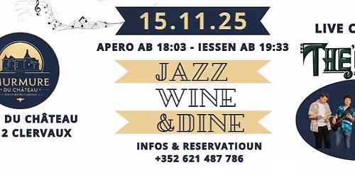 JAZZ, WINE & DINE - Menu & Band THE\u2019QUILAS