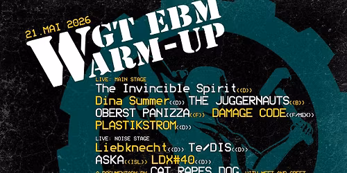 WGT EBM Warm-Up 2026 WGT-B\u00e4ndchen frei!