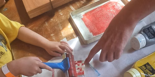 Lego Printing Workshop for Kids with Sombrero printmaking