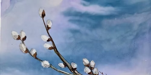 Alcohol Ink on Tile: Pussywillows