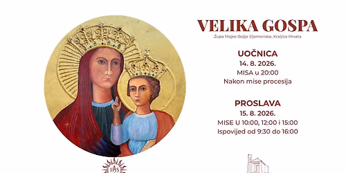 Velika Gospa na Sljemenu 2026.