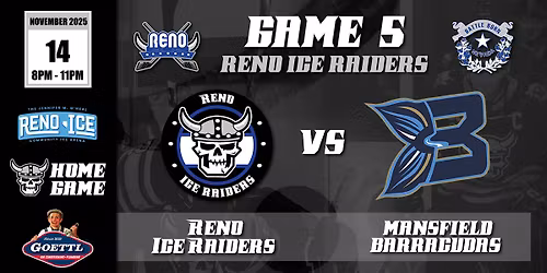 Goettl Air Presents Reno Ice Raiders VS Texas Barrcudas