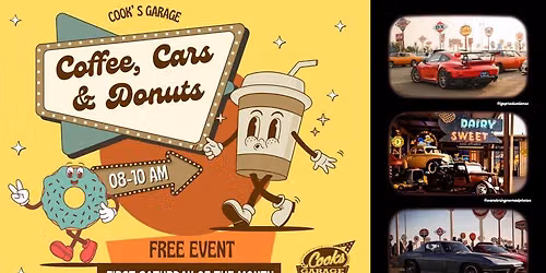 Cook\u2019s Garage Coffee, Cars & Donuts