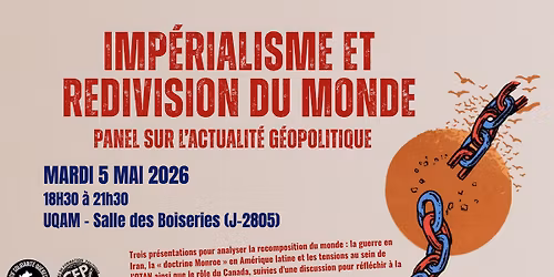 Imp\u00e9rialisme et redivision du monde : Panel sur l'actualit\u00e9 g\u00e9opolitique