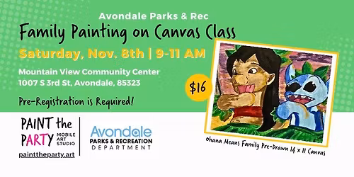 Family Ohana Means Family Painting On Canvas Class